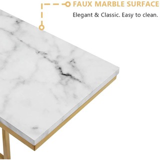 BÀN TAB C, [MẶT ĐÁ VÂN MÂY], SANG TRỌNG, khung vàng (R30xD50xC55cm)
