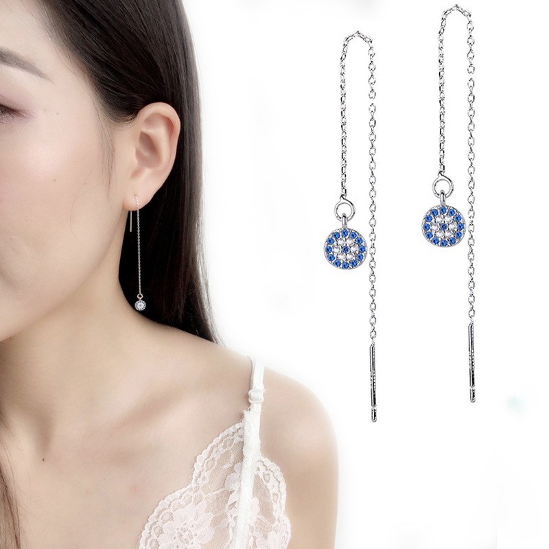 Hoa tai nữ vòng tròn đính đá 3 lớp phong cách retro MS305
