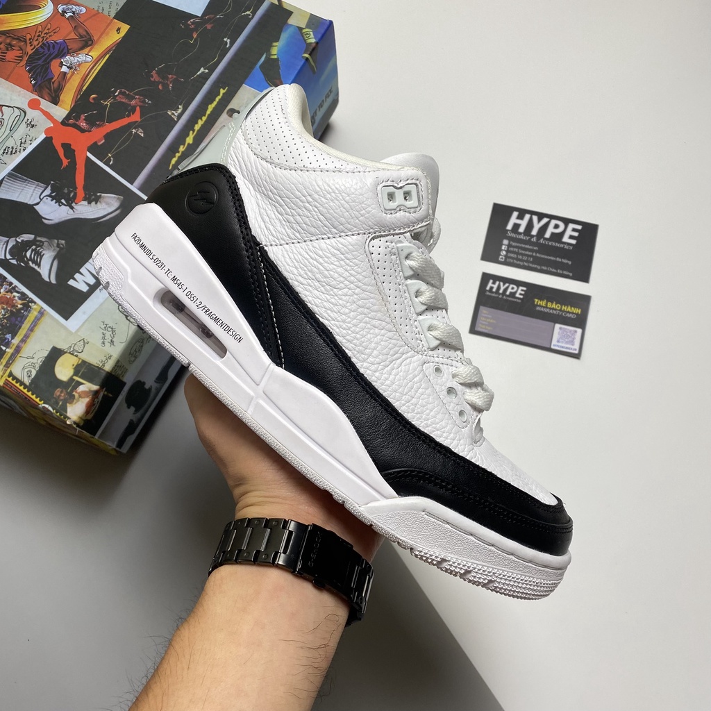 Giày Jordan 3 Fragment (jd3 trắng đen) - Hype Sneaker | Phiên bản high quality.