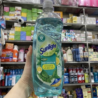 Nước rửa chén Sunlight Extra chanh và lá bạc hà chai 750g