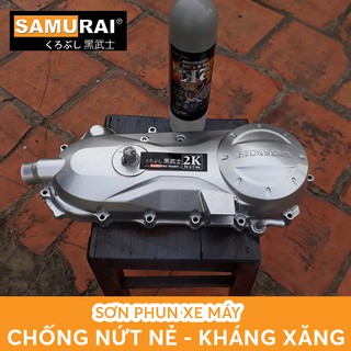 COMBO Sơn Samurai màu bạc lấp lánh 1701* đầy đủ cho lốc máy