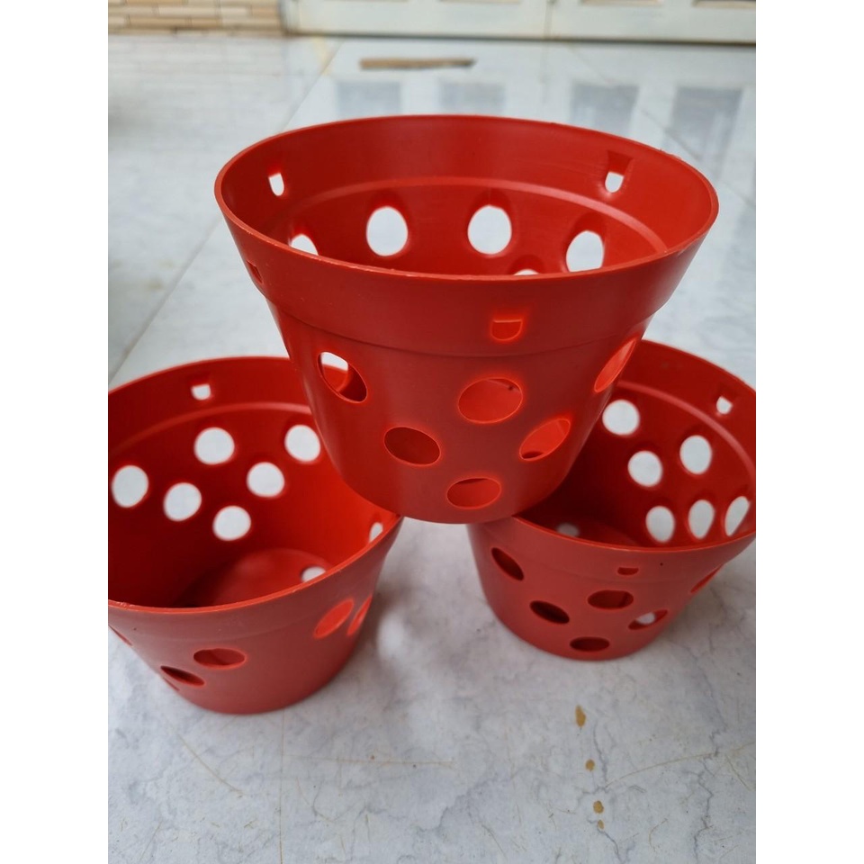[Giá hủy diệt] set 10 chậu nhựa giả đất trồng lan f18 hàng loại 1 siêu bền chắc chắn