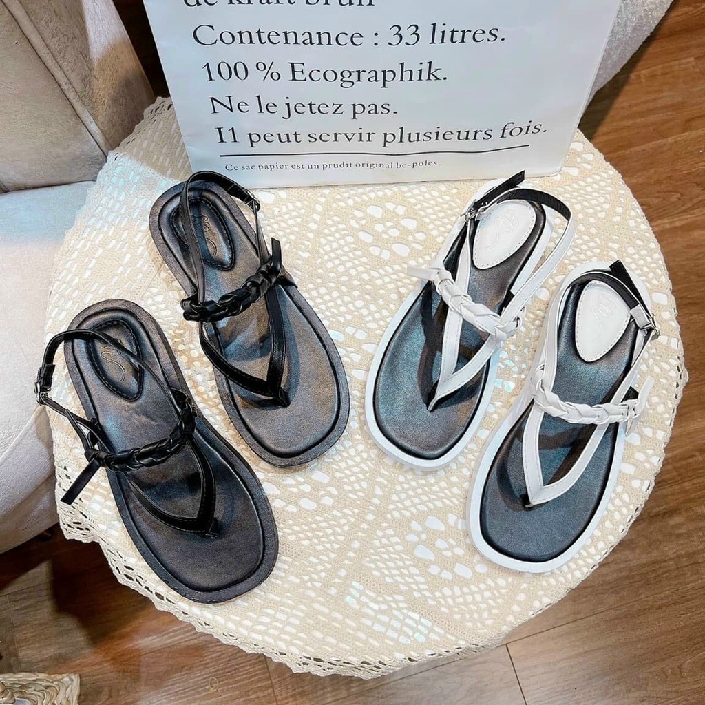Sandal nữ ĐẾ BÁNH MÌ QUAI TAM GIÁC 3 DÂY cá tính