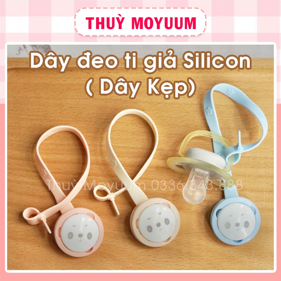 Dây đeo ti giả, gặm nướu bằng silicon dây kẹp