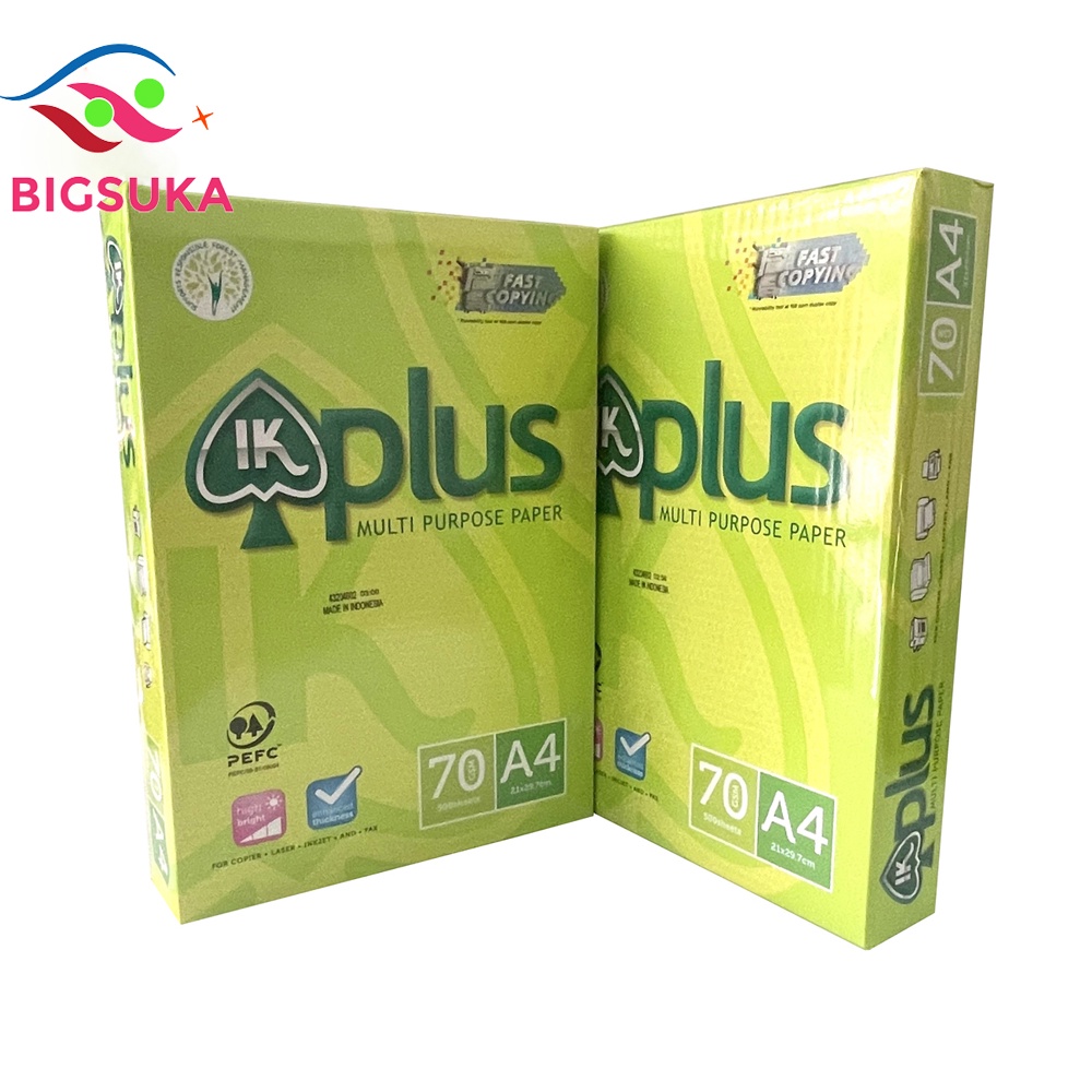 Giấy A4 IK Plus dày 70gsm 500 tờ xuất xứ Indonesia BIGSUKA