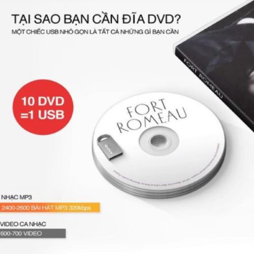 USB 32G PHÁT NHẠC CHẤT LƯỢNG CAO 2400 BÀI NHẠC MP3 & 200 VIDEO DIVX CHO XE Ô TÔ