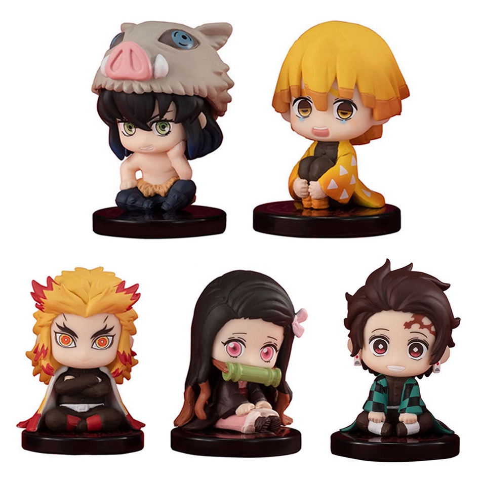 Bộ 5 Mô Hình Nhân Vật Kimetsu No Yaiba Dễ Thương