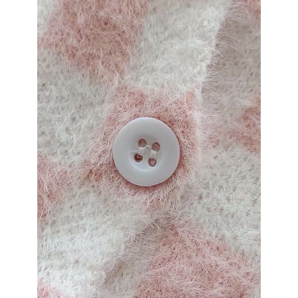 Áo cardigan kẻ ô vuông lông thỏ(có ảnh thật) | BigBuy360 - bigbuy360.vn