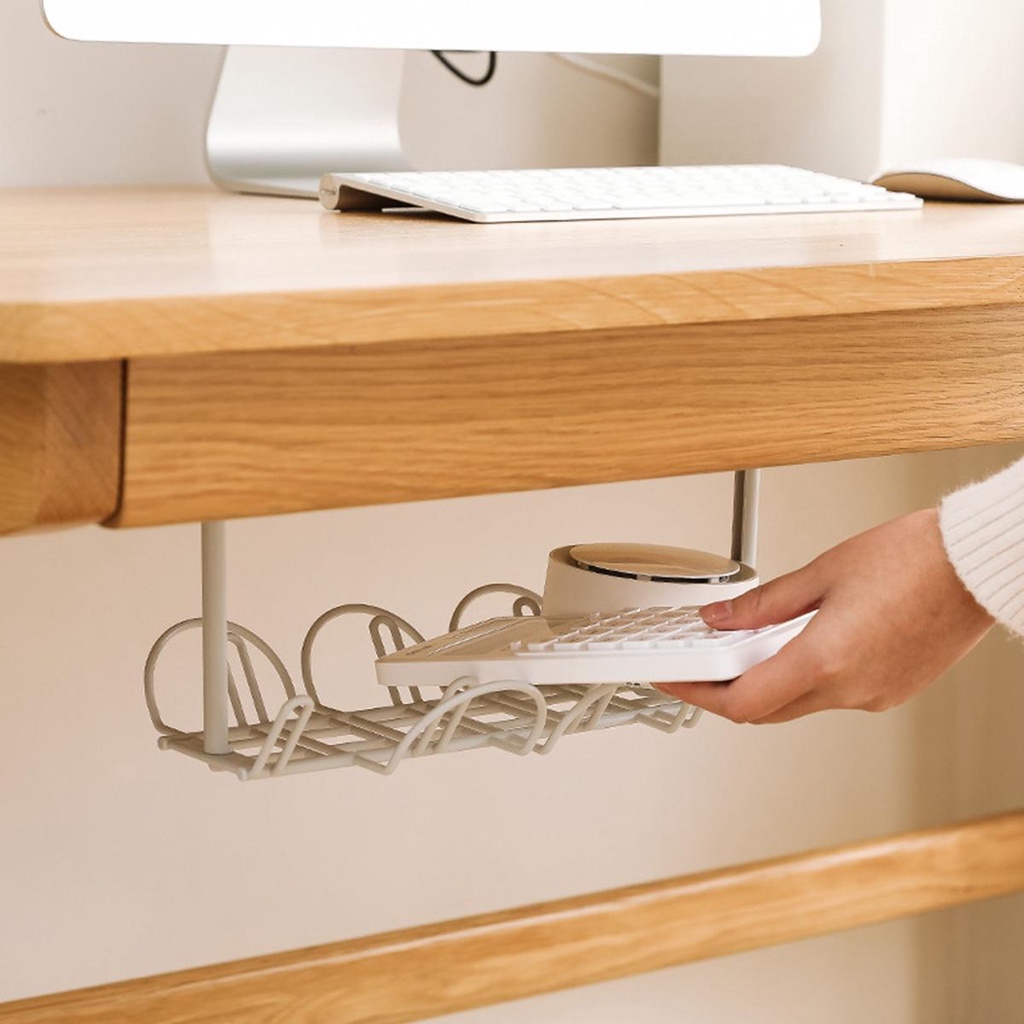 Giá Treo Dây Cáp Gắn Dưới Bàn Không Cần Khoan