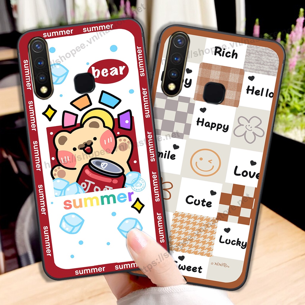 Ốp lưng Vivo U10 / Y11 /Y12 / Y15 / Y17 / Y19 /U3 trái tim hình gấu cute cá tính, giá rẻ, cực bền