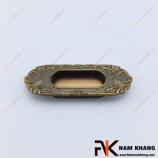 Tay nắm âm tủ kiểu cổ màu cafe NK094