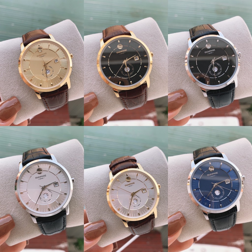 Đồng Hồ Nam SUNRISE 1115 Dây Da