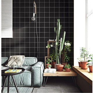 Decal giấy dán tường Ô LỚN ĐEN khổ 45cm keo sẵn bóc dán