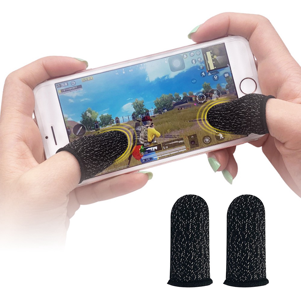2 cái bọc ngón tay chống đổ mồ hôi bám vân tay chơi game điện thoại
