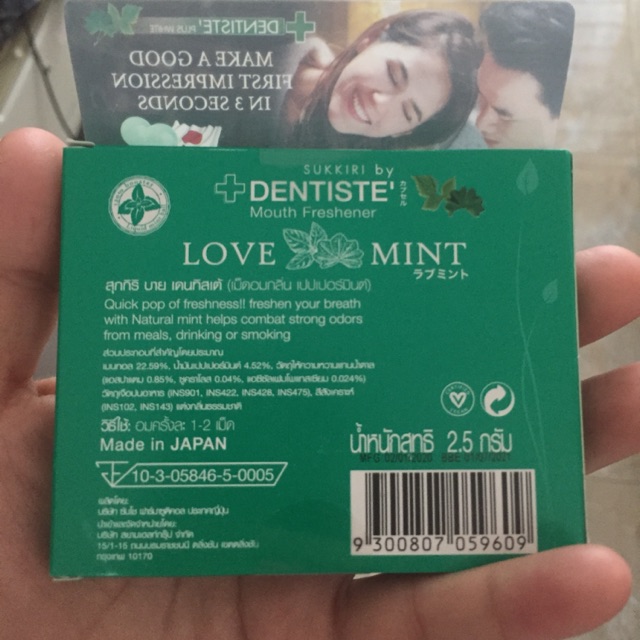 kẹo ngậm bạc hà dentiste