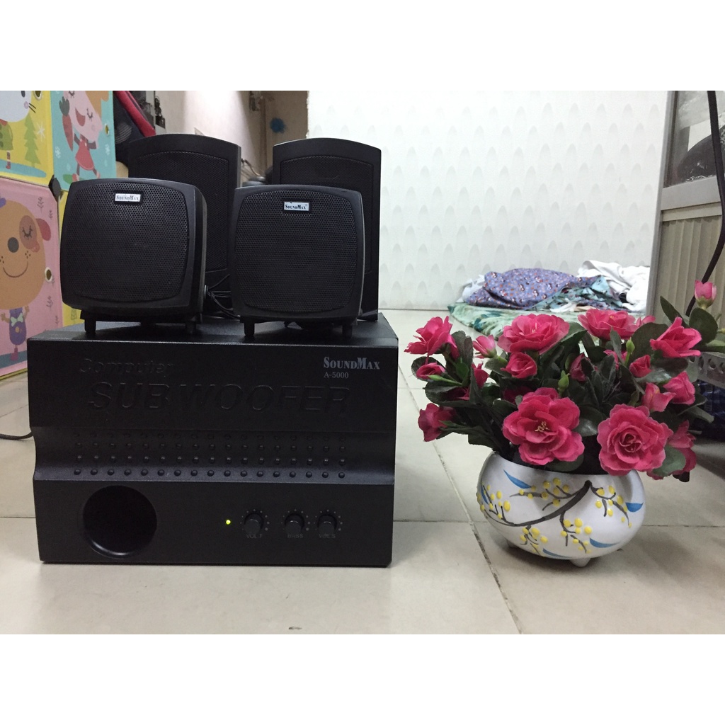 Bộ Loa nghe nhạc 4.1 Soundmax A5000 đen bass lớn > +