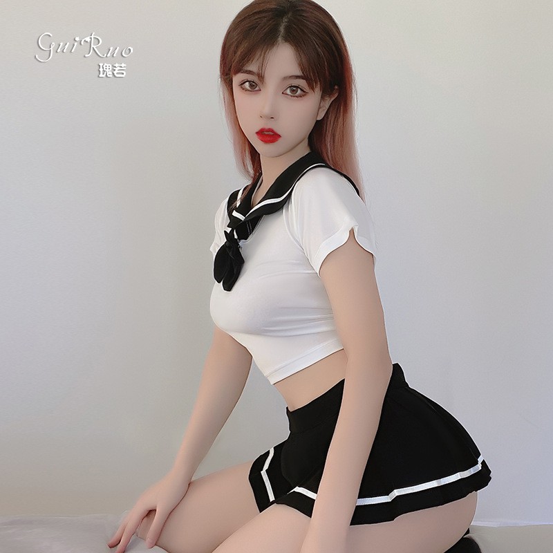 Đồ lót sexy, đồng phục học sinh không eo gợi cảm, cosplay, thủy thủ Nhật Bản, bộ 600