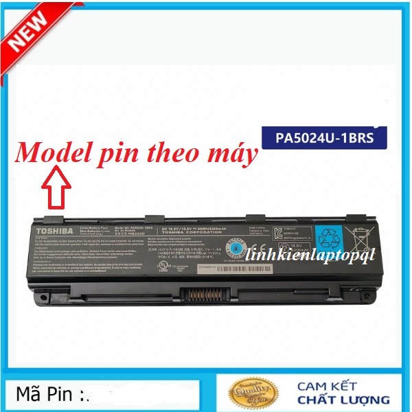 Pin Laptop Toshiba C850 - PA5024U PABAS260 PA5023U-1BRS PA5025U-1BRS - HÀNG NHẬP KHẨU