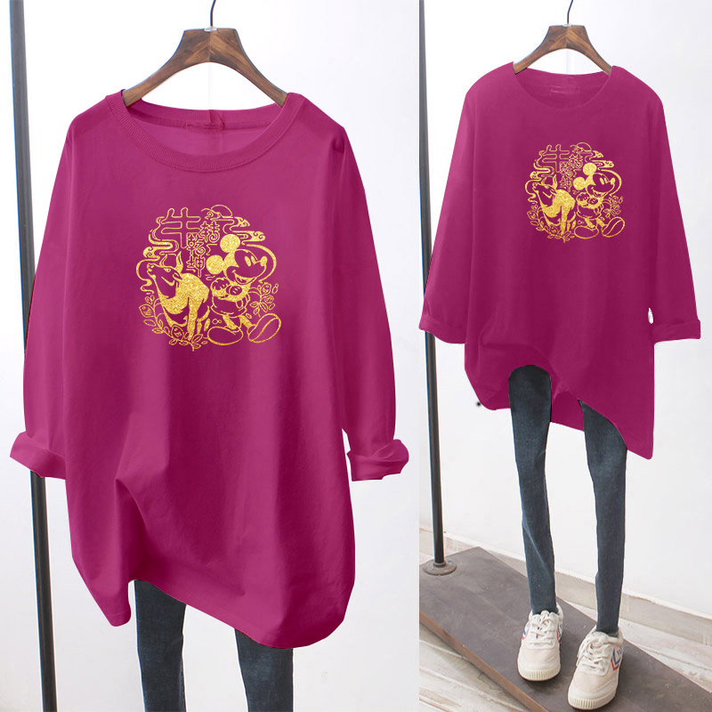 NRVP Áo tay dài cổ tròn phong cách Hàn Quốc 2021 trẻ trung cho nữ