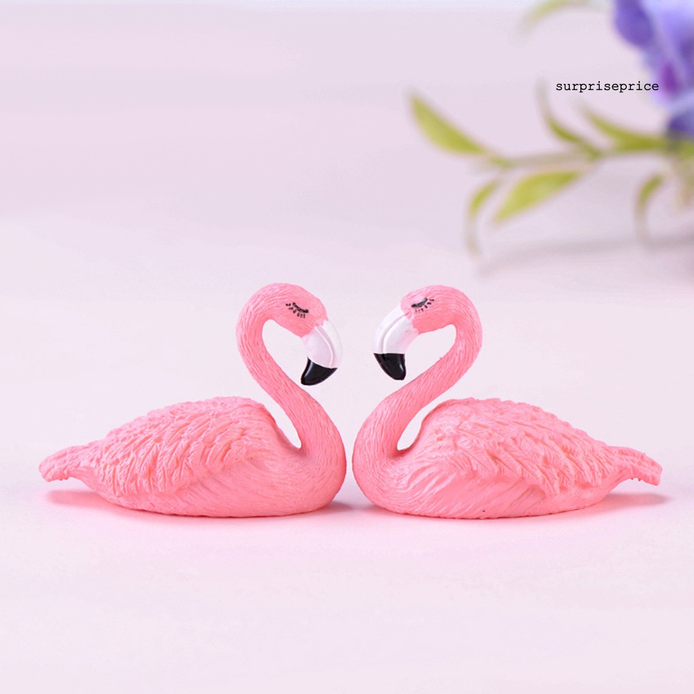 Mô hình chim hồng hạc mini xinh xắn dùng cho trang trí sân vườn