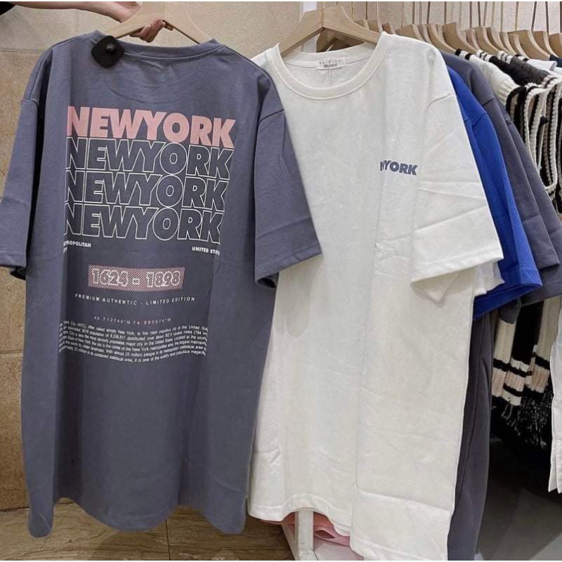 [Rẻ Vô Địch] Áo thun cotton tay lỡ unisex - - ÁO NEWYORK - - mẫu hot 2022