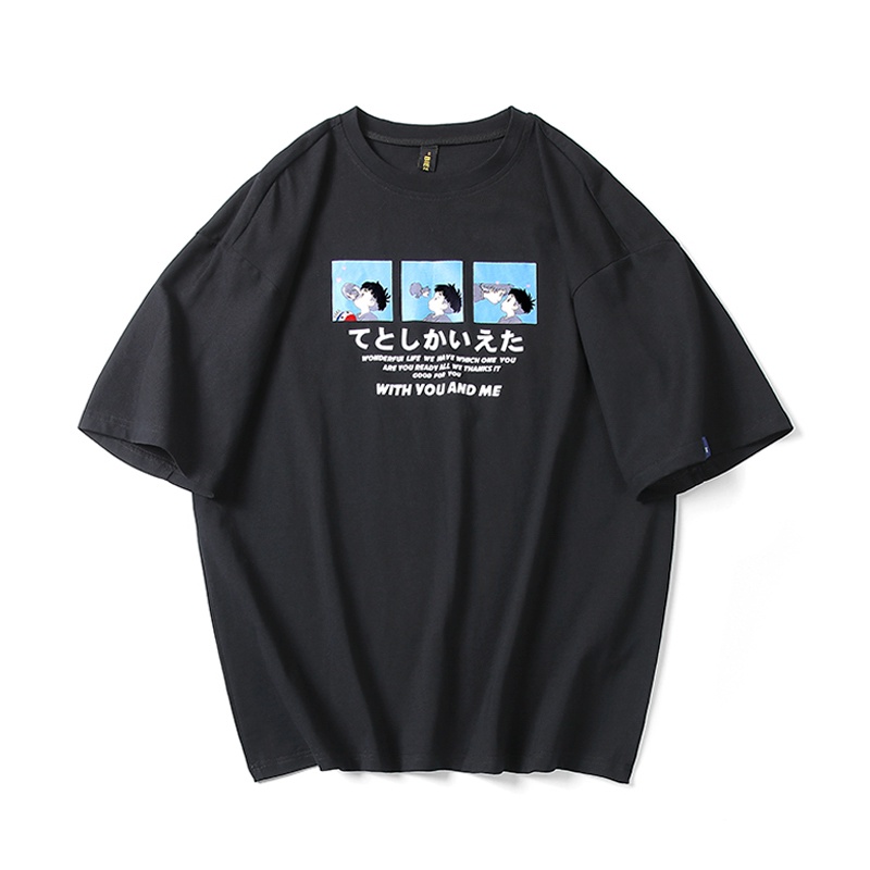 Áo Thun Tay Ngắn Cổ Tròn Đơn Giản Thời Trang Dành Cho Cặp Đôi