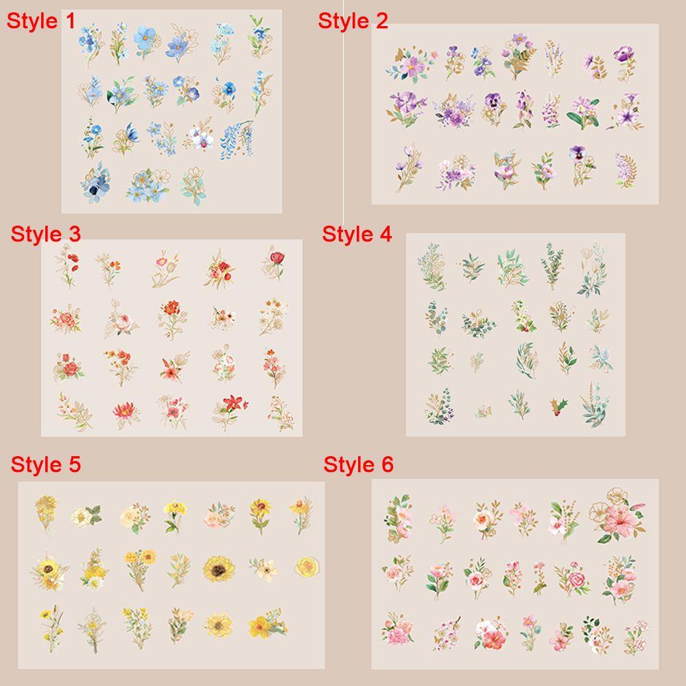 CHOOKEY Sticker Dán Trang Trí Sổ Tay DIY Hình Bông Hoa Có Thể Xé Ra