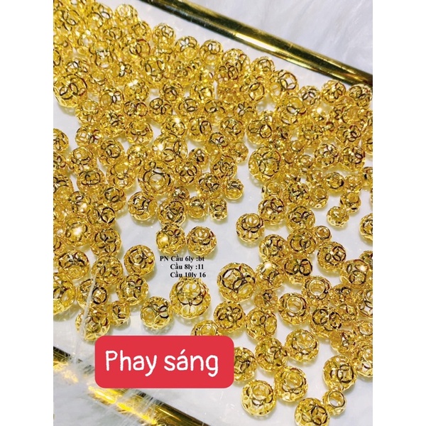 Charm cầu kim tien vàngtây10kk 6li, 8li, 10li dùng mix vòng hoặc mặt dây chuyền