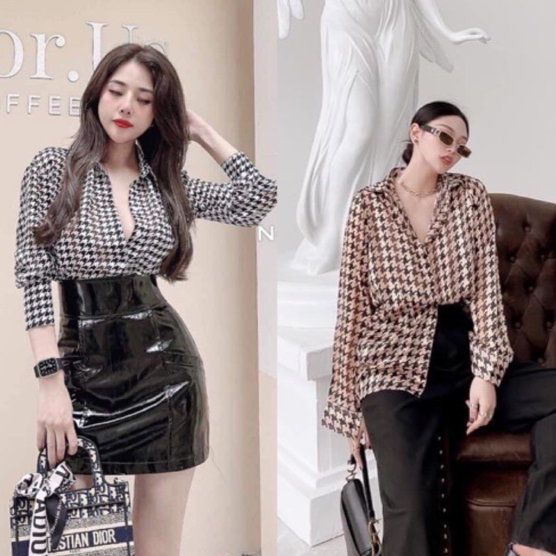 bán sỉ áo sơ mi lụa hoạ tiết sll