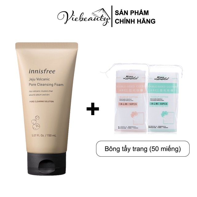 Sữa Rửa Mặt Tro Núi Lửa Innisfree Giúp Se Khít Lỗ Chân Lông Jeju Volcanic Pore Cleansing Foam 150ml - Khongcoson | BigBuy360 - bigbuy360.vn