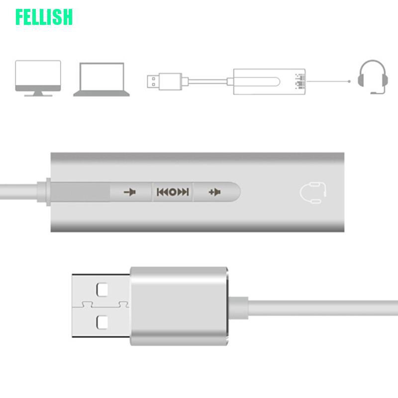 Cáp chuyển đổi âm thanh cổng USB sang 3.5mm tiện dụng