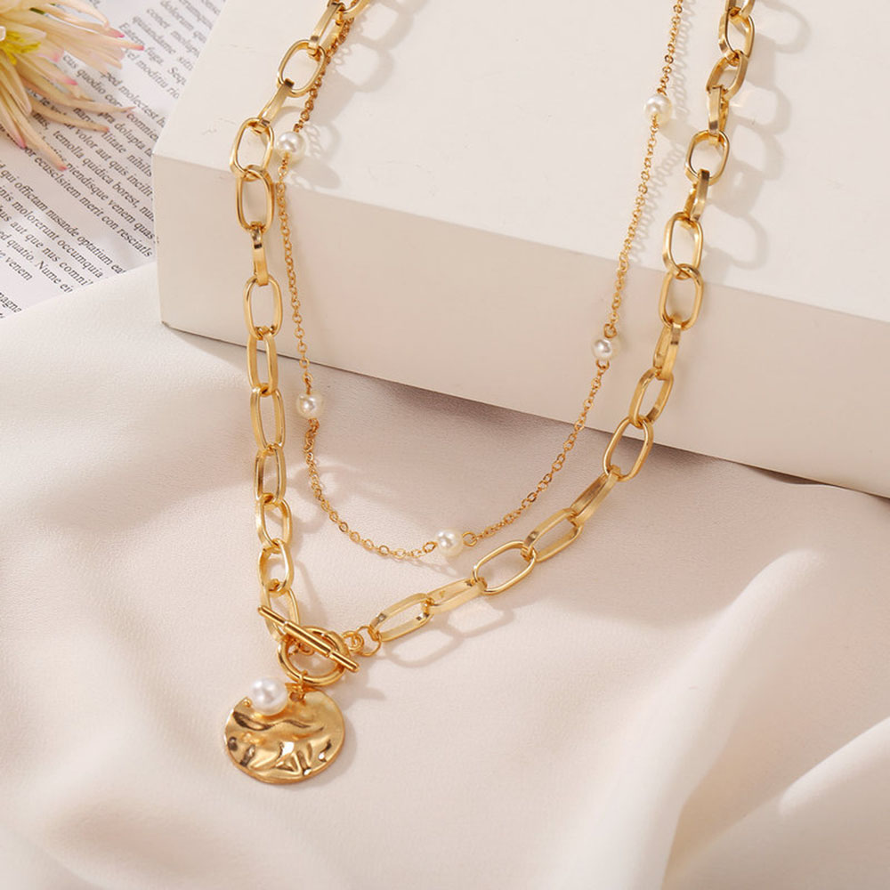 Set 2 Vòng Cổ Choker Đính Ngọc Trai Nhân Tạo Thời Trang Cho Nữ Yanqueens Trang sứ Quà tặng