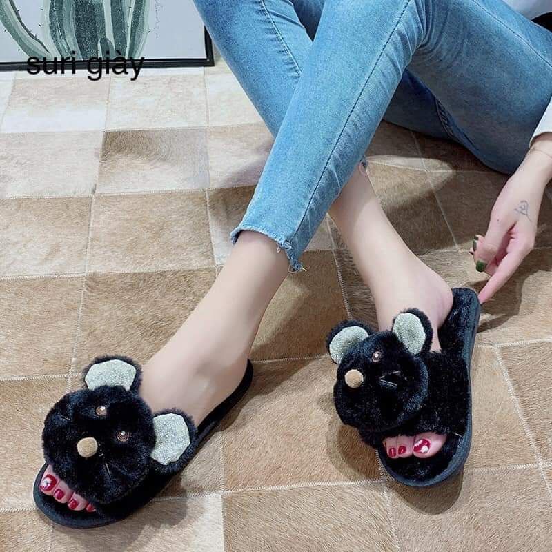 Dép lông mang trong nhà hình con chuột