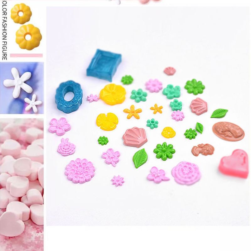 [Hàng mới về] Bộ 2 khuôn silicon trong suốt họa tiết hoa lá 3D dùng trang trí móng tay