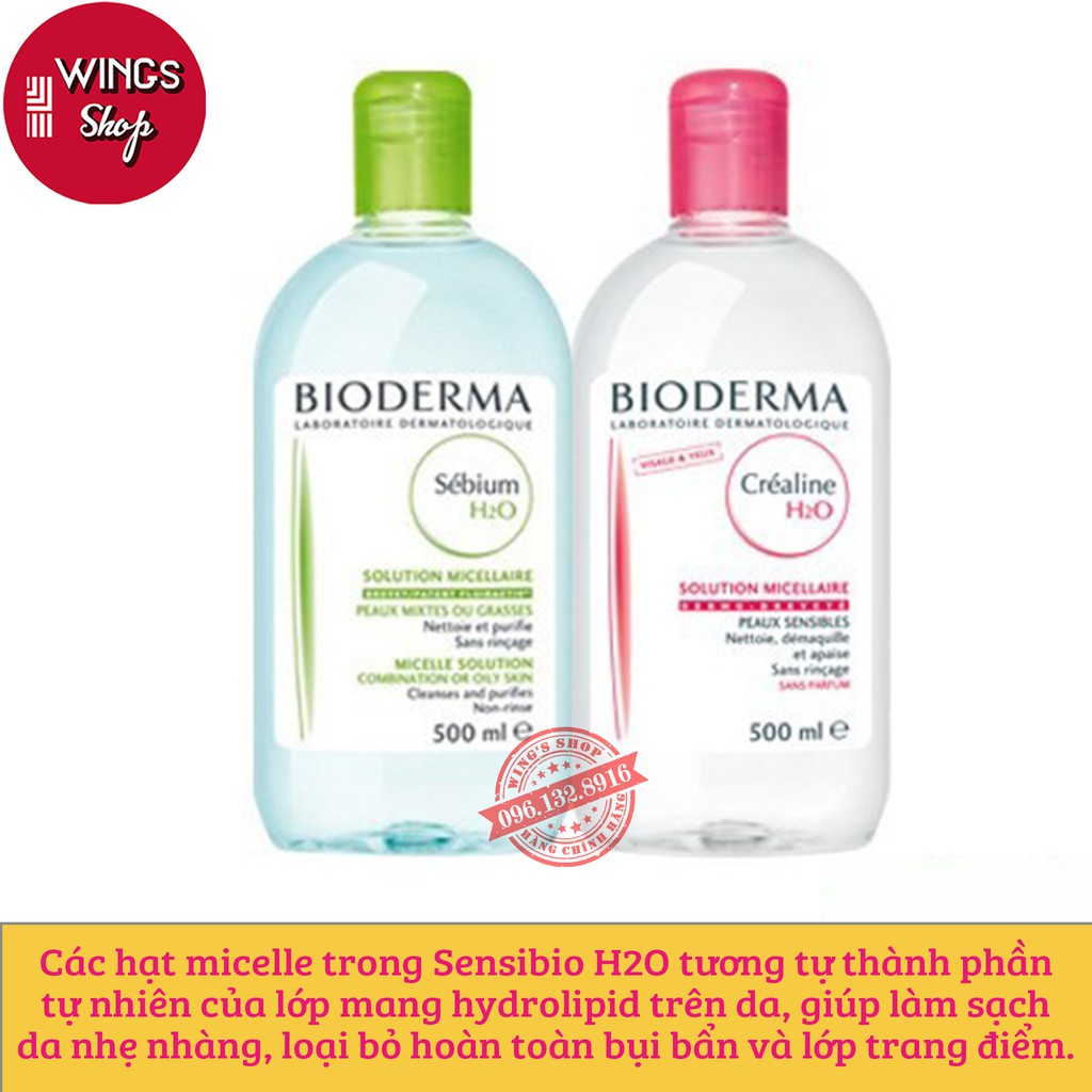 Nước Tẩy Trang Bioderma H20 Dành Cho Da Dầu, Da Nhạy Cảm 100ml-500ml | Hàng Chính Hãng | BigBuy360 - bigbuy360.vn