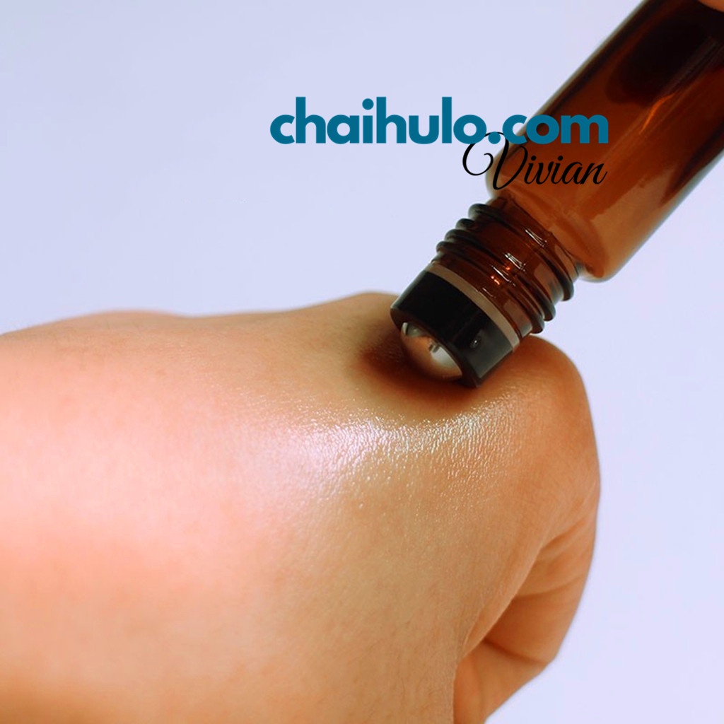 Chai chiết nước hoa, chai đựng tinh dầu, mỹ phẩm thân thuỷ tinh nâu đầu bi lăn sắt