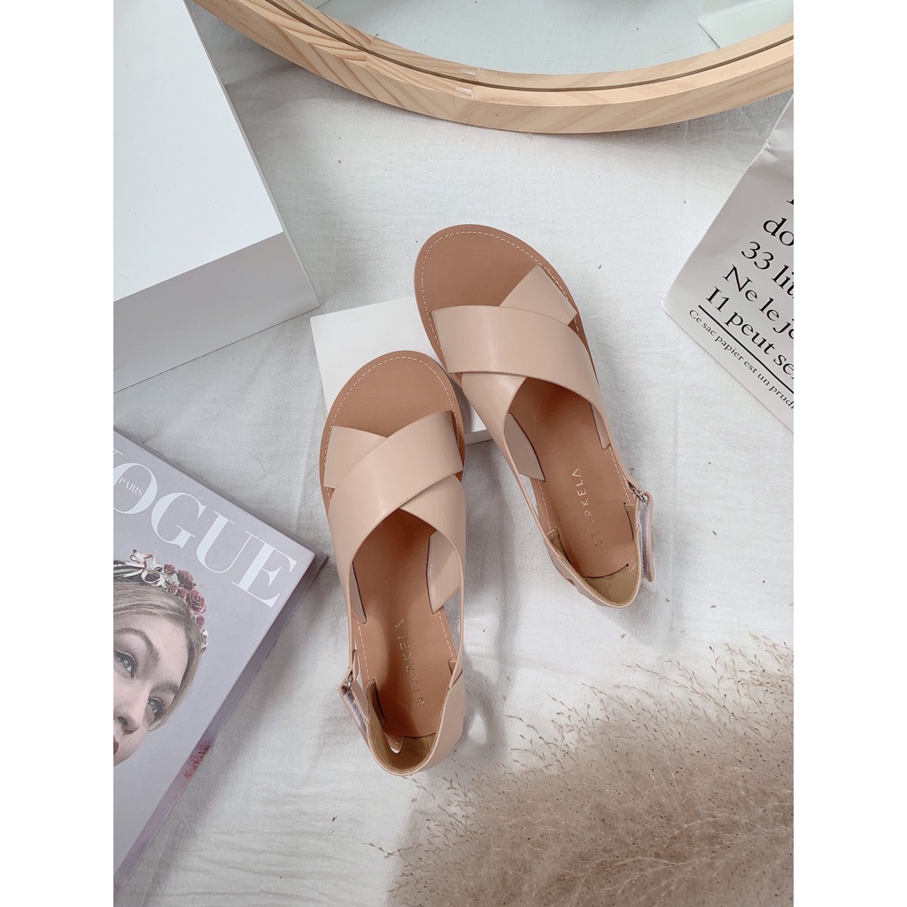 Giày Sandal Nữ STARKELLA Chéo Bít Hậu VNXK