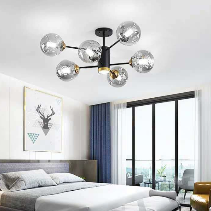 IKEE Phòng Ngủ GiảN Đèn Ốp Trần Hiện Đại Phòng Khách ĐèN Treo Trần Đèn Chùm Led ĐèN Thả Trang Trí BắC ÂU
