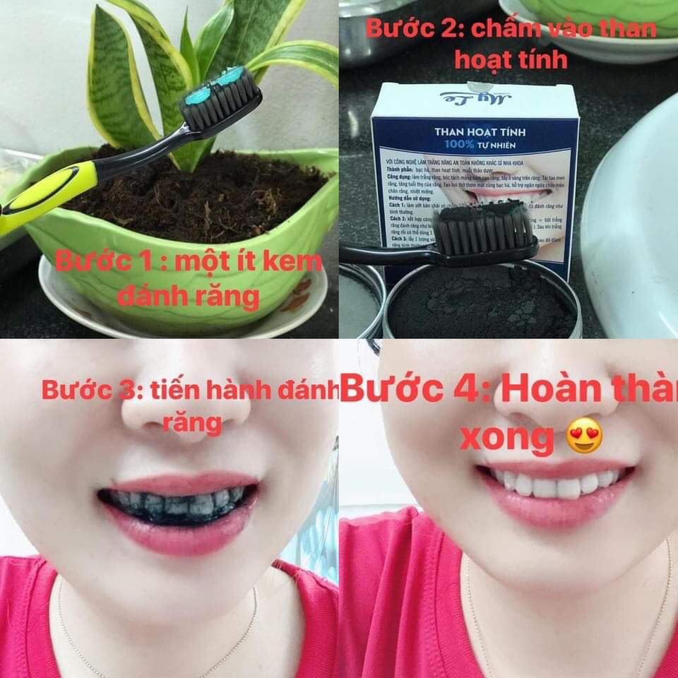 Bột Than hoạt tính làm trắng răng My Smile 70g làm trắng răng bằng than Hoạt Tính an toàn hiệu quả