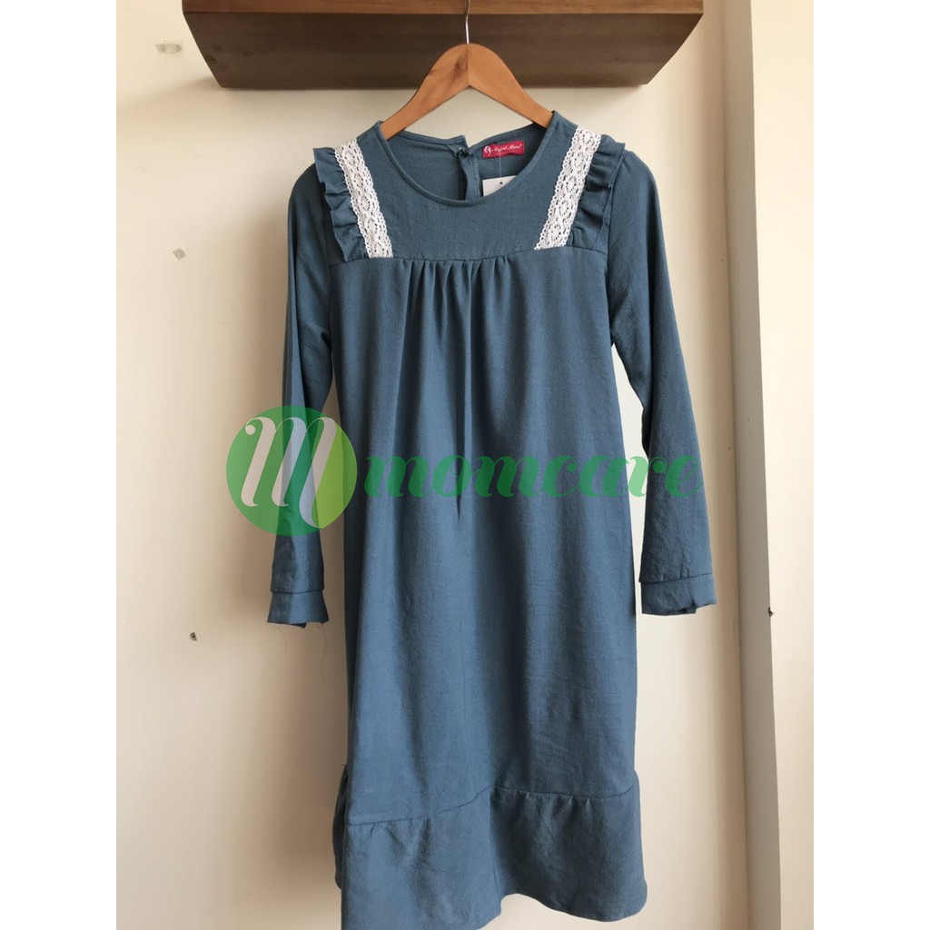 [ HotHit ] Đầm bầu / Váy bầu Thu Đông Nhung tăm nhiều màu dáng đẹp thiết kế thời trang giá rẻ Bigisze