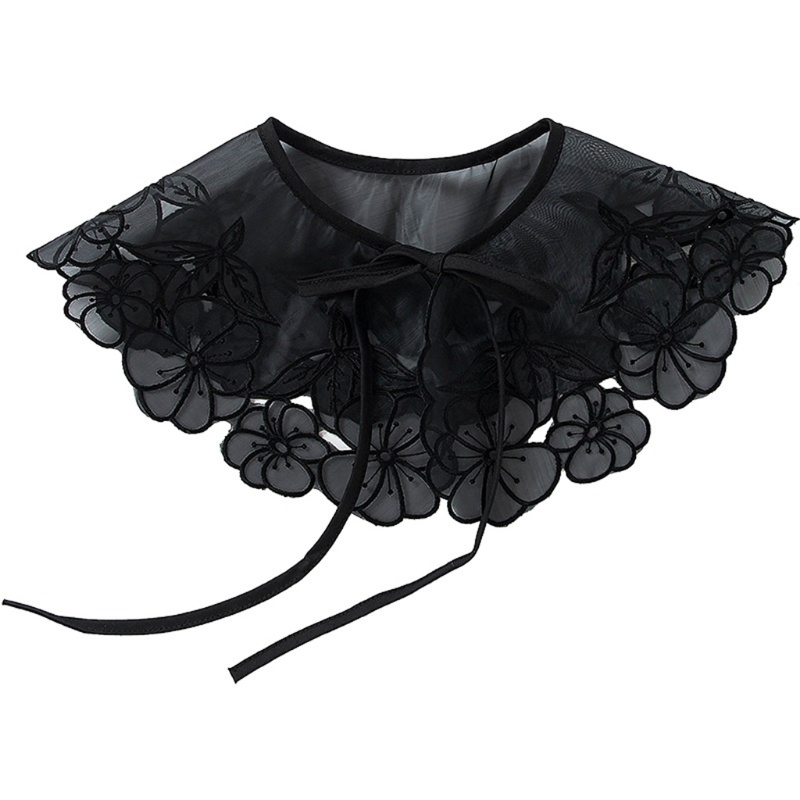 Cổ Áo Giả Thêu Hoa Có Thể Tháo Rời Cho Nữ