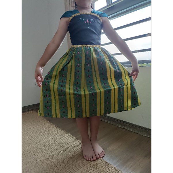 Váy đầm hóa trang công chúa Anna cho bé gái