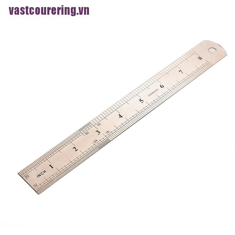 Chuyển Phát Nhanh♥Thước Đo Kim Loại Hai Mặt Độ Chính Xác Cao 20cm