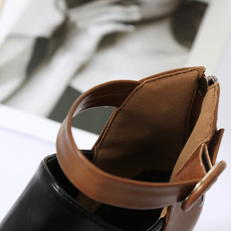 Đôi bốt cao gót khóa kéo mũi nhọn sành điệu cho nữ