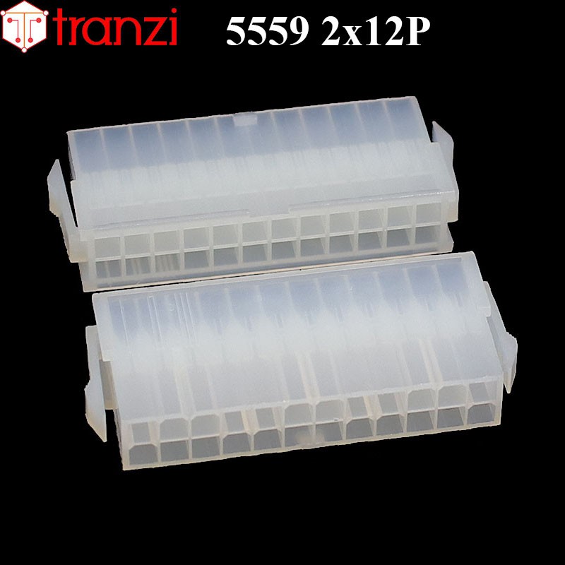 Vỏ header 4.2mm 5559 2x12P 24mm trắng - túi 5 cái