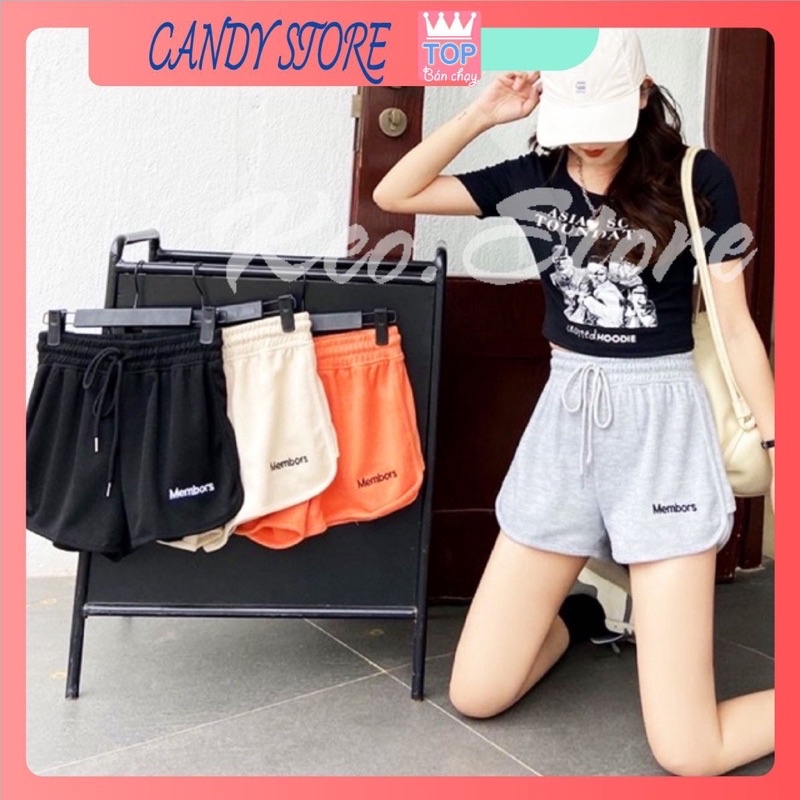 Quần shorts nữ 🦋 membors dáng unisex chất vải cotton dày dặn không kèm dây