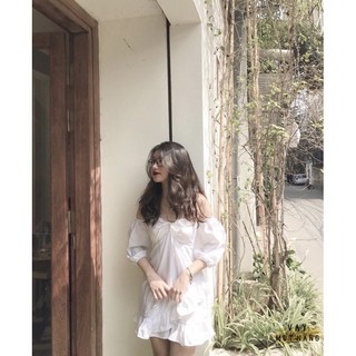 VÁY TRỄ VAI ĐẮP CHÉO DỄ THƯƠNG