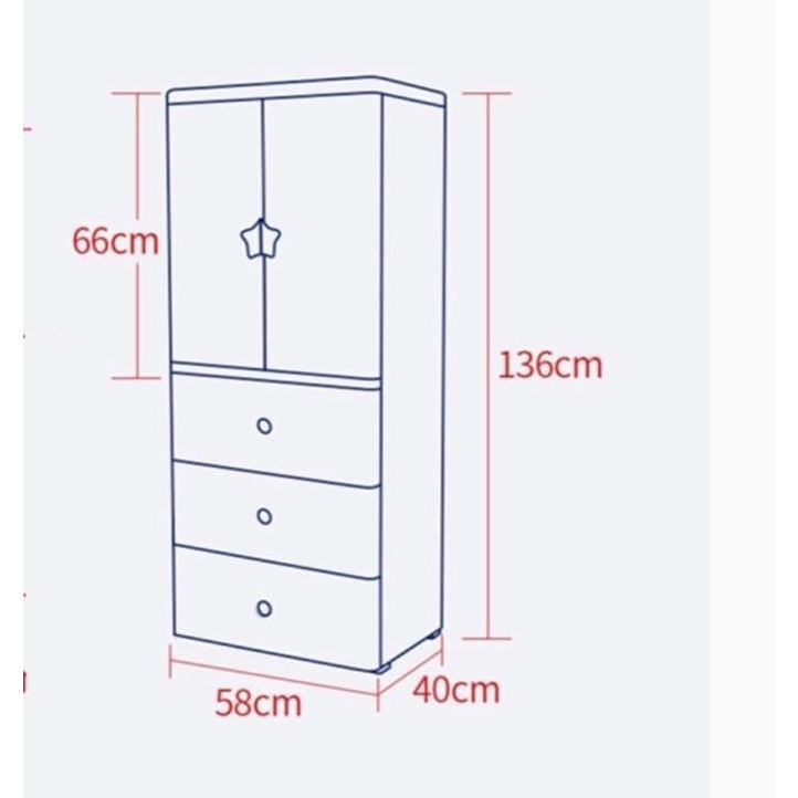 Tủ nhựa Bear MonMon 4 tầng - 5 tầng, đựng quần áo, đồ dùng cho bé 2023 | Tủ nhựa cho bé sơ sinh