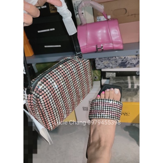 Dép lê quai đá Alex Wangg siêu hot hồng xanh trắng