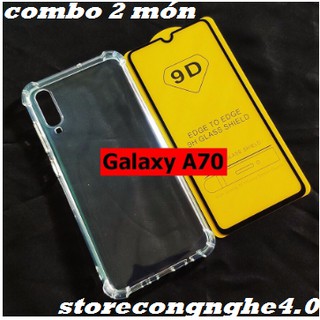 Bộ ốp lưng chống sốc kính cường lực phủ màn hình Samsung Galaxy A70 siêu đẳng cấp